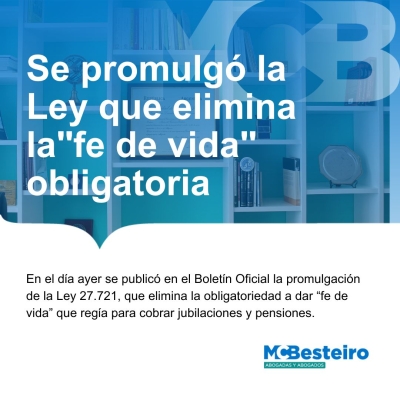 Se promulgó la Ley que elimina la &quot;fe de vida&quot; obligatoria